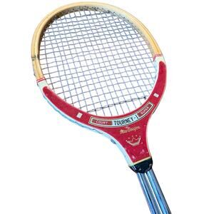 Vintage MacGregor Tourney-I Super Court Tennis Racket Wood Head Metal Shaft Rare